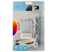 Cinta 30 LEDs Flexibles 2mts con Interruptor (funciona con pilas) Multicolor - GRUNDIG