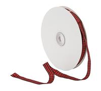 Cinta a cuadros roja negra 100 Yd 1 cm rojo y negro a cuadros decoración de celosía cinta decorativa embalaje de regalo