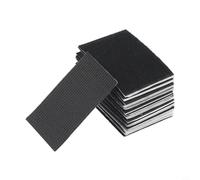 Cinta adhesiva antideslizante para alfombras y alfombras, 10 unidades, 4 × 6 cm, de nailon, reutilizable y no deja residuos, adecuada para superficies lisas como suelo, vidrio, plástico, (negro)