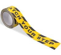 Cinta adhesiva antideslizante para suelo con texto en inglés «Watch Your Step», calcomanía abrasiva antideslizante para el lugar de trabajo, seguridad en el hogar, suelo húmedo, precaución (2 pulgadas