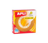 Cinta adhesiva Apli doble cara transparente (15mmx10m)