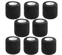Cinta adhesiva autoadhesiva, 2 pulgadas, color negro, transpirable, elásticas, bandas cohesivas, cinta deportiva a granel para primeros auxilios, protección contra la muñeca
