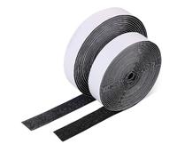 Cinta adhesiva de 20 mm, autoadhesiva, extrafuerte, doble cara, con almohadilla, cierre gancho y bucle esponjoso, color negro(25Meter)