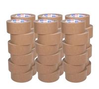 Cinta adhesiva de embalaje de papel kraft, cinta adhesiva para paquetes, cinta adhesiva de papel kraft, material de base biológica, ecológico y respetuoso con el medio ambiente, reciclable, marrón, 50