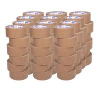 Cinta adhesiva de embalaje de papel kraft, cinta adhesiva para paquetes, Eco, amigable con el medio ambiente, reciclable, marrón, 50 mm x 40 m, paquete de 72 rollos