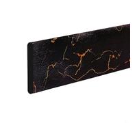 Cinta adhesiva de espuma anticolisión engrosada para decoración del hogar, cubierta de borde de suelo, color blanco, 2 m de longitud (patrón de oro negro)