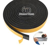 Cinta Adhesiva de Espuma Autoadhesiva Burlete Adhesivo Juntas de Goma para Ventanas 20mm*10mm*6M para Puertas y Ventanas del Hogar, Espuma Burlete Adhesivo de Alta Densidad