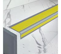 Cinta adhesiva de goma de vinilo para escaleras, acabado de bordes de interiores y exteriores, tiras de seguridad antideslizantes de 6 x 3 cm, fácil instalación