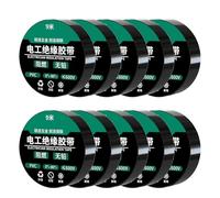 Cinta adhesiva de PVC eléctrica de 9 metros de largo, 10 piezas/20 unidades, ideal para envolver cables y agrupar de forma segura, ignífuga