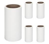Cinta Adhesiva Desgarrable 5 Rollos 10cm, para Rodillo Quitapelusas | Papel Cola Termofusible, Corte Oblicuo y Recubrimiento Uniforme, para Ropa y Rodillos Quitapelos Mascota