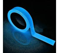 Cinta adhesiva fluorescente azul que brilla en la oscuridad, para escaleras, paredes, escalones, señales de seguridad, señales de advertencia, cinta luminosa autoadhesiva (9.8 pulgadas)