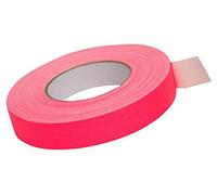 Cinta adhesiva fluorescente de tela mate, 25 mm x 25 m, color rosa