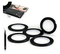 Cinta Adhesiva Fuerte de Doble Cara Adhesivo de Espuma de Montaje Cinta de Montaje Adhesiva Reparar Negro con 1 Pinzas para Reparación de Teléfonos Móviles, Tablets, Auto, 2 mm x 10 m x 5 Rollos