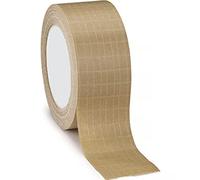 Cinta adhesiva Kraft armada resistente, 50 mm x 50 m, rollo de papel reciclado, ecológica, biodegradable, cinta adhesiva de papel armado; gran resistencia a la rotura (3)