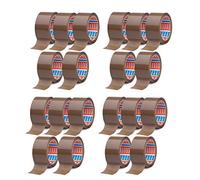 Cinta adhesiva marr?n Desenrollado silencioso 50 mm de ancho 66 m de largo (20 rollos)