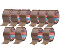 Cinta adhesiva marrón - desenrollado silenciosamente - 50 mm de ancho - 66 m de largo (10 rollos)