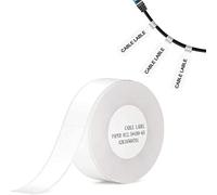 Cinta adhesiva para NIIMBOT D11/D110/D101 impresora, 1 rollos (65 unidades en total) Etiquetas adhesivas térmicas para cables D11 Papel impermeable antiaceite para cables Blanco 12.5 * 109mm
