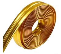 Cinta adhesiva para puertas para ventanas, sello de tira en V de bronce con clavos, tapón de metal para puerta para sellado de huecos, burlete de reducción de ruido, 2 rollos (A, 4 x 10 m)