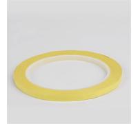 Cinta adhesiva para violín, 3 mm de ancho, 66 m de longitud, PVC sin ácidos para violín, violonchelo, bajo, práctica de estudiantes (3 mm, amarillo)