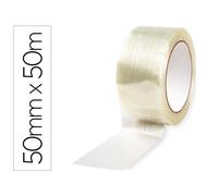 Q-Connect Cinta Adhesiva Monofilamento Transparente 50 Mt X 50 mm para Embalaje
