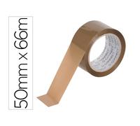 Cinta adhesiva q-connect polipropileno havana 66 mt x 50 mm para embalaje bajo ruido