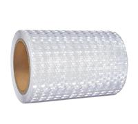 Cinta adhesiva reflectante blanca de 15 cm x 10 m, cinta reflectante de seguridad para coche, camión, moto, barco, remolque, caravana, coche balanceado, casco, valla, etc