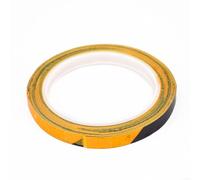 Cinta adhesiva reflectante para rueda de bicicleta, 8 m, calcomanía luminosa para una mayor visibilidad durante los paseos nocturnos (negro + naranja)