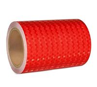 Cinta adhesiva roja reflectante, 15 cm x 10 m, bandas de advertencia de seguridad reflectantes, adhesivo, autoadhesivo para coche, camión, motocicleta, barco, remolque para bicicleta, autocaravana