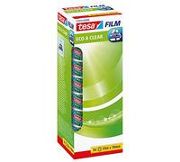Cinta adhesiva tesafilm Eco&Clear (19 mm x 33 m, 8 rollos), transparente