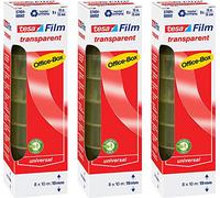 Cinta adhesiva tesafilm transparente, caja de oficina con 8 rollos (10m: 19mm 3 cajas)