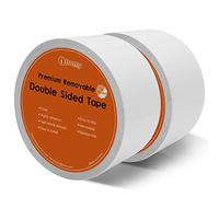 Cinta adhesiva transparente de doble cara extraíble - sin residuos, 2 pulgadas x 20 yardas