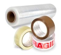 Cinta Adhesiva Transparente, Marrón y "frágil" y Film Transparente para Embalaje de Cajas y Muebles, Kit de Embalaje, Protección ideal para Envíos y Mudanzas - Ofituria (Kit Seguridad)