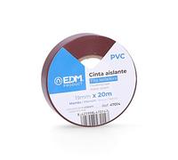 Cinta aislante 20m x 19mm marrón alta calidad, ideal para aislamiento eléctrico y reparaciones en hogar y oficina.