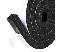 Cinta aislante de espuma de celda abierta, 50 mm (ancho) x 25 mm (grosor) x 2 m (largo), aislamiento de ventanas, burlete for aire acondicionado, cinta de espuma de baja densidad que absorbe los golpe