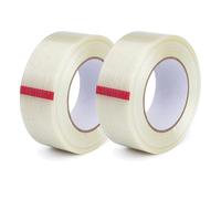 Cinta aislante de fibra adhesiva transparente de un solo lado, 10-100 mm de ancho, 25 m de longitud, ideal para embalaje y sellado de baterías de litio, 2 unidades.