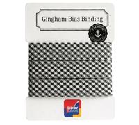 Cinta al bies de polialgodón teñida de alta calidad de 30 mm, color negro, grande, 3 m, resistente y resistente, para acolchar, banderines y bordes, lavable a máquina Giddy Square