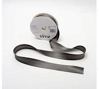 Trimz Cinta de encuadernación al bies, Acetato Satinado, Gris Oscuro, 25 mm x 20 m