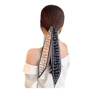 cinta algodon Pañuelo de seda for el pelo, cinta larga con lazo y estampado de letras, accesorio for el pelo for mujer(1)