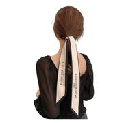 cinta algodon Pañuelo de seda for el pelo, cinta larga con lazo y estampado de letras, accesorio for el pelo for mujer(4)