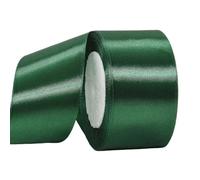 Cinta ancha de satén verde oscuro de 50 mm para envolver regalos, manualidades, Navidad, coche de boda, lazos para el pelo, ramos, fiestas, decoración de pasteles, seda de 22 m de grosor