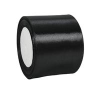 Cinta ancha negra de satén de 100 mm para envolver regalos, cinta gruesa de seda de 22 m para manualidades, fiesta de Halloween, Navidad, coche de boda, lazos para el pelo, ramos, decoración de