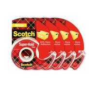 Cinta ancha Scotch Super-Hold 4 rollos 50% ms adhesivo Favorito de confianza 1.5 x 650 pulgadas (4198W-SIOC)