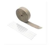 Cinta Anticalorica Escape Moto Tubo de Escape de Fibra de Vidrio de 5 m / 10 m / 15m de Fibra de Vidrio Tubo de Calor Cinta de Aislamiento Turbo Wrap Aislante Wrap Tapel de Cinta(50mm 15M Titanium)