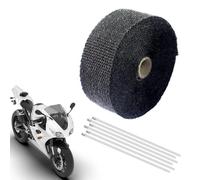 Cinta Anticalorica para Escapes,Cinta de Escape,Cinta Anticalorica,Cinta Anticalorica para Tubos de Escape Motocicleta,Cinta Calorica Escape,Cinta Anticalorica Escape,5Mx2.5CM con 6 Bridas Metálicas