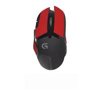 Cinta antideslizante para mouse compatible con Logitech G402 Gaming Mouse Skins, resistente al sudor, agarre a prueba de sudor, cubierta protectora, media roja