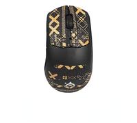 Cinta antideslizante para ratón, compatible con SteelSeries Rival 3, resistente al sudor, agarre a prueba de sudor, cubierta protectora, color negro y dorado completo