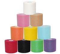 Cinta atlética, 10 rollos, 10 colores, cinta para muñeca de 33 pies, transpirable, rasgable, ligera, no irritante, deportes de esponja para evitar lesiones/para un mejor rendimiento/para recuper