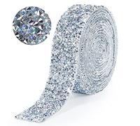 Cinta autoadhesiva de diamantes de imitación de cristal de 30 mm de ancho, cinta autoadhesiva de resina con brillantina para manualidades, espejo, cocina, decoración del hogar (colorida)