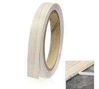 Cinta Autoadhesiva Efecto Madera 10m x 2cm, Tira de PVC para Cantos de Encimeras de Cocina, Muebles y Reparación de Bordes, Superficie Lisa, Blanco Roto