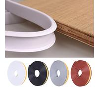 Cinta autoadhesiva en forma de U, 5 metros de cinta para bordes de muebles, protección flexible de TPE, protección de bordes plegable para bordes de armario, listón,encimeras (marrón, 30 mm x 5 m)